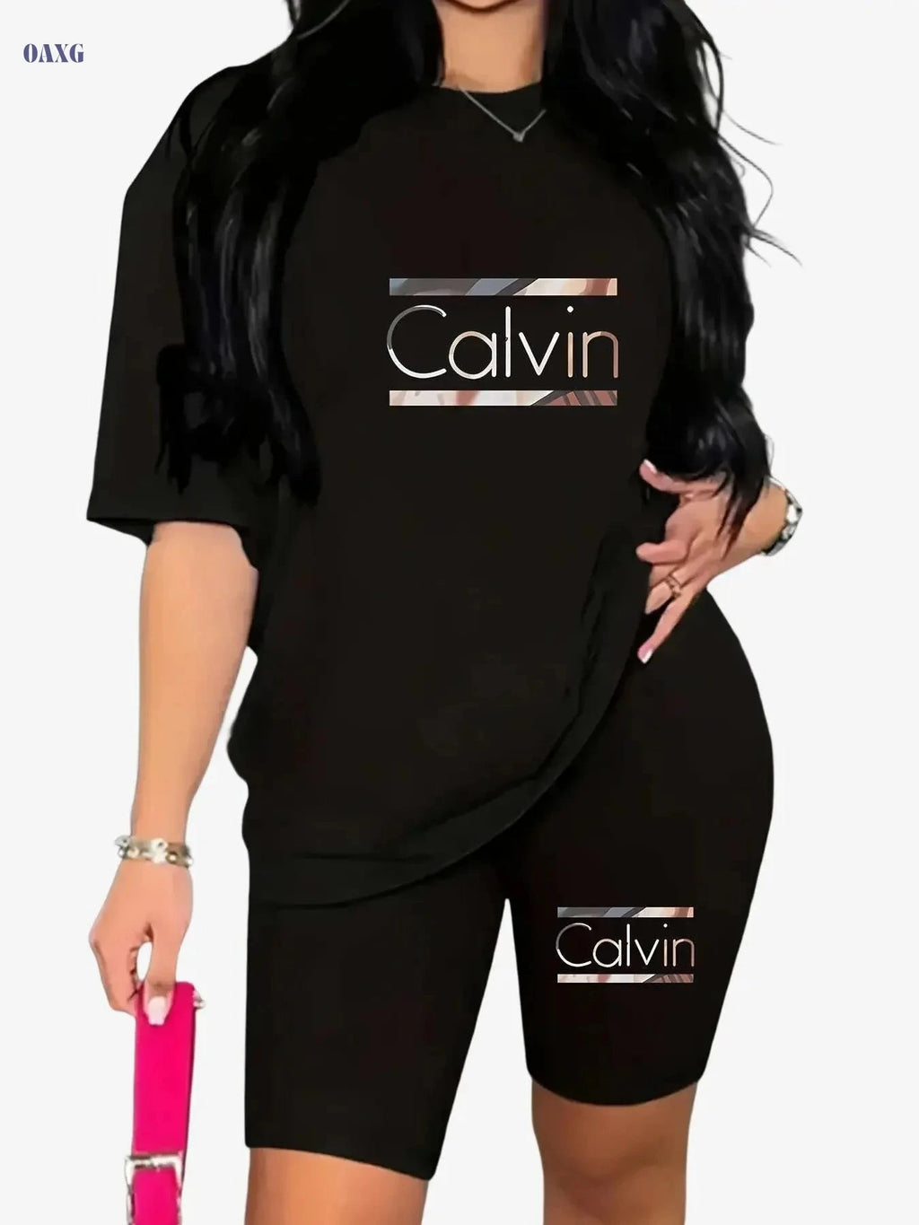 Women's Gradient Stripe Letter Print Sports Set - Casual Comfort Outfit   OAXG 