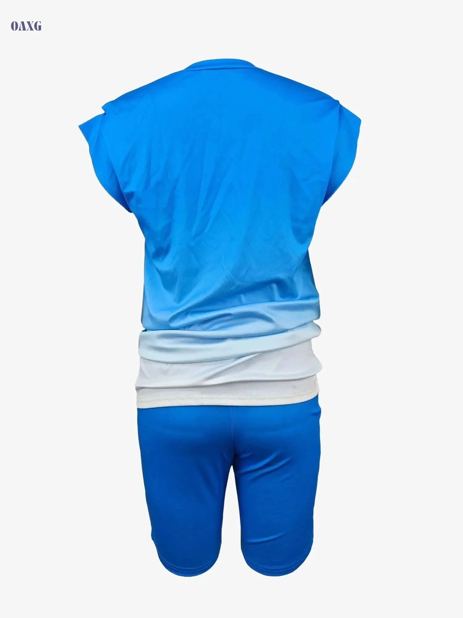 Women's Gradient T-Shirt & Shorts Set - Comfortable Casual Suit   OAXG 