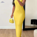 Women's High Elasticity Sleeveless Dress - Casual Pencil for Summer   OAXG 