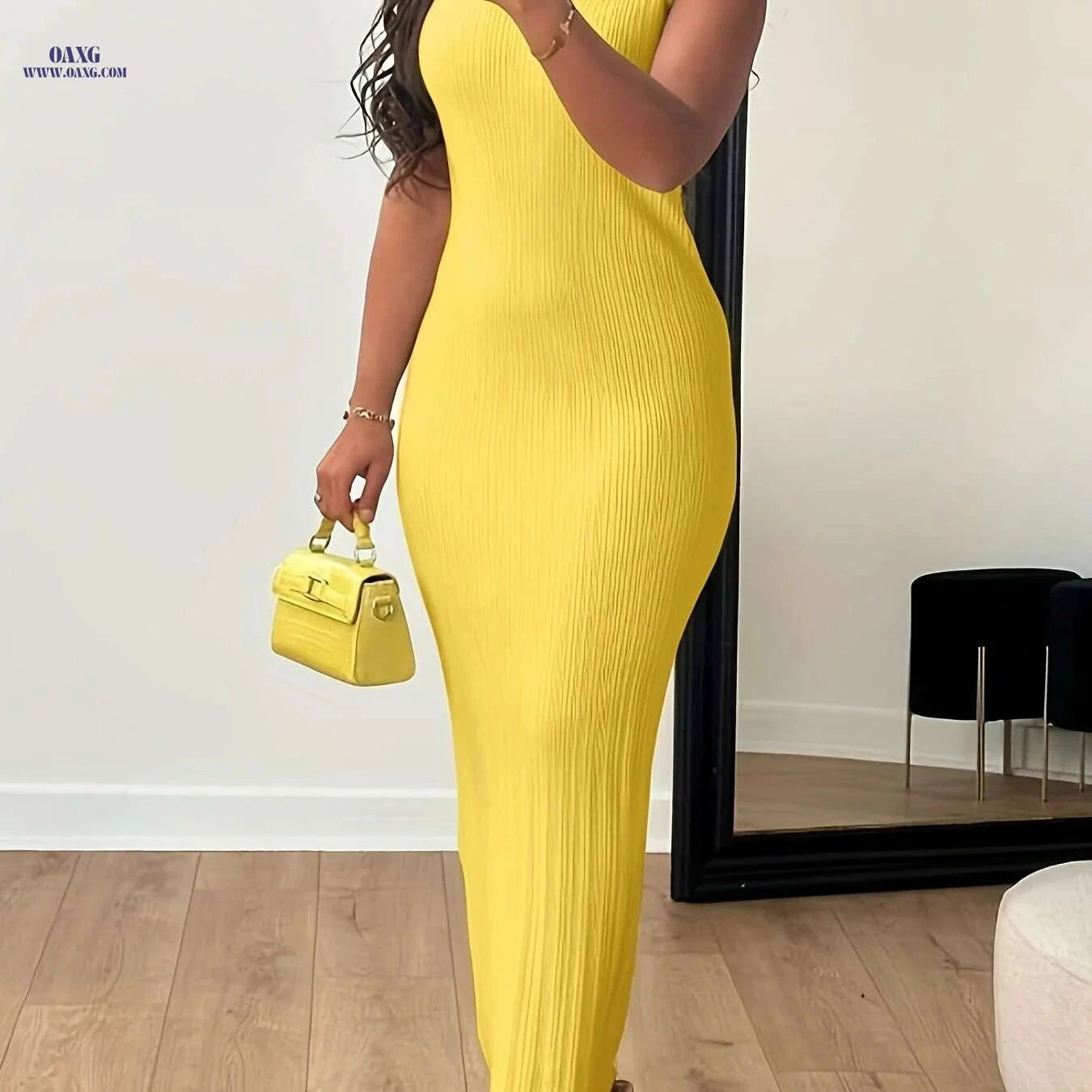 Women's High Elasticity Sleeveless Dress - Casual Pencil for Summer   OAXG 