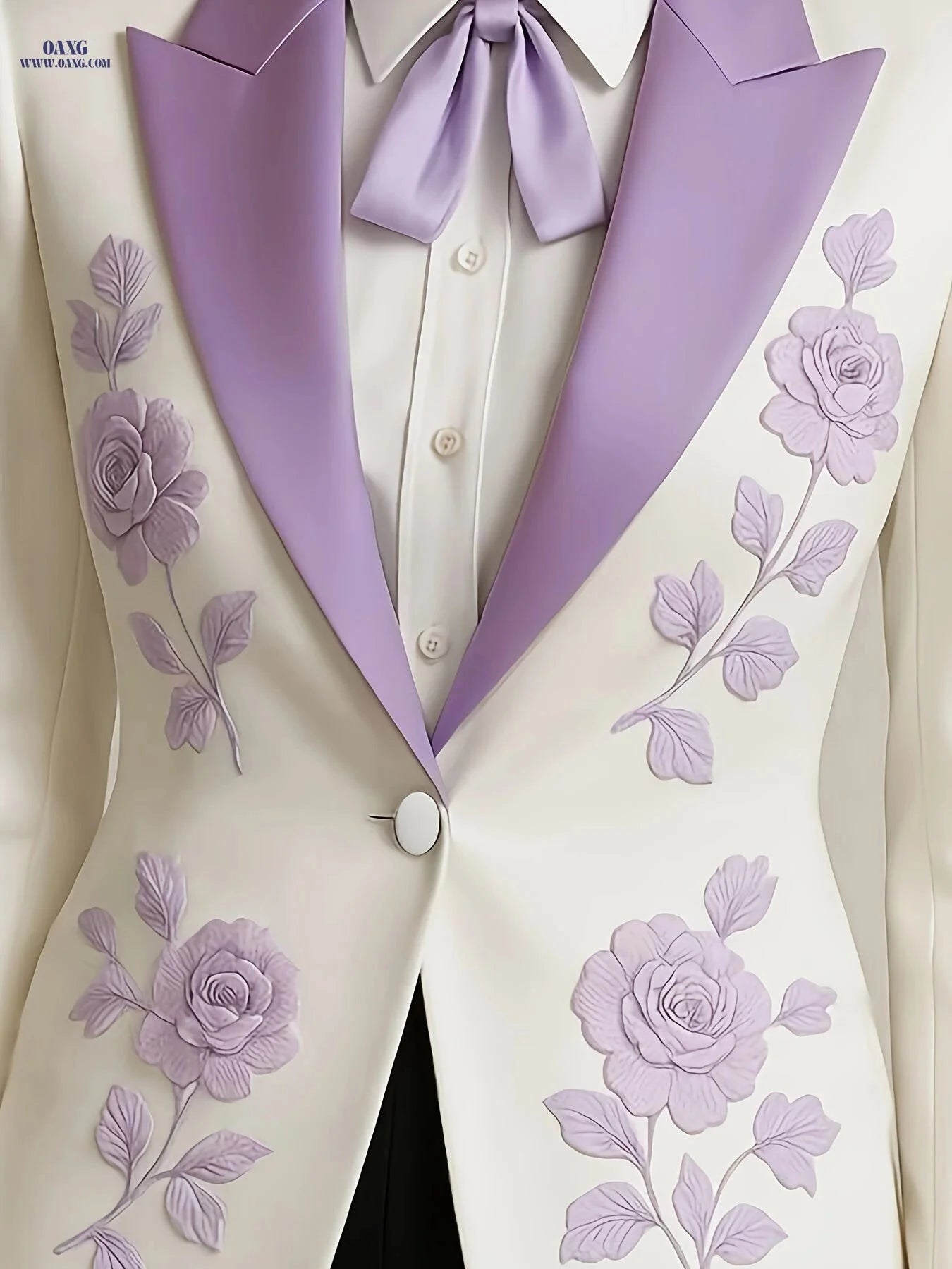 Women's High-End Satin Blazer - Elegant Single-Button Design   OAXG 