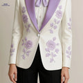 Women's High-End Satin Blazer - Elegant Single-Button Design   OAXG White / S