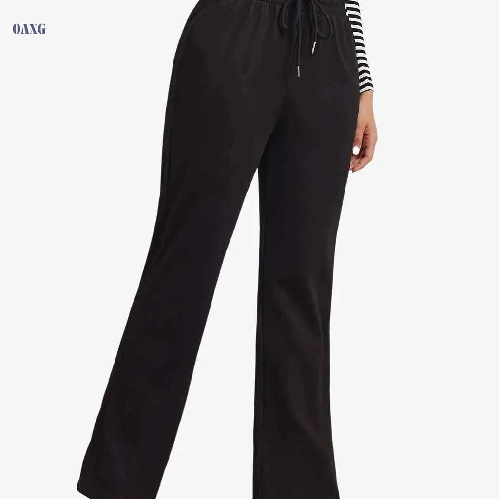 Women's High-Quality Joggers - Loose Fit Straight-Leg Sweatpants   OAXG 