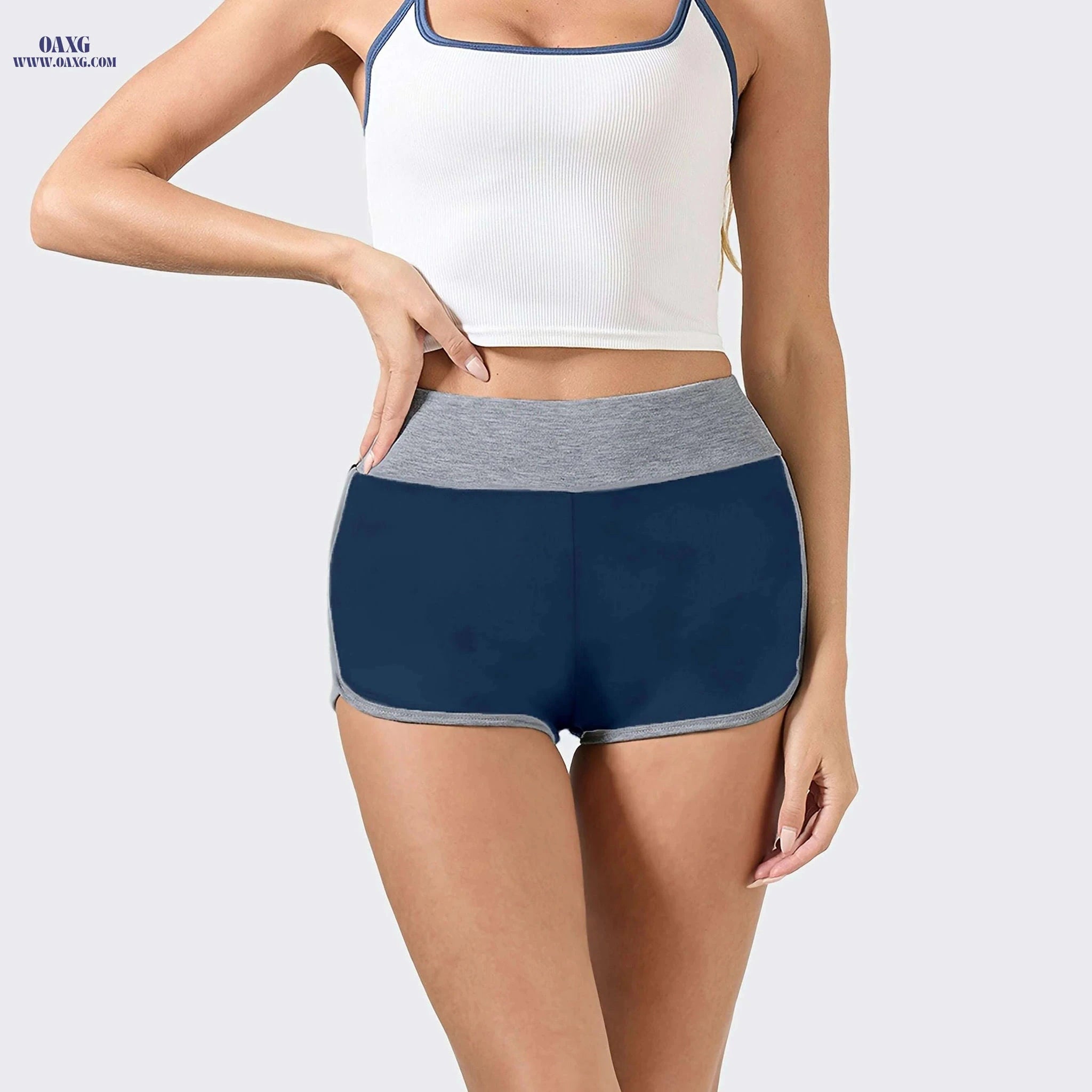 Women’s High-Waist Butt-Lifting Shorts - Breathable Mesh, Slim Fit   OAXG 