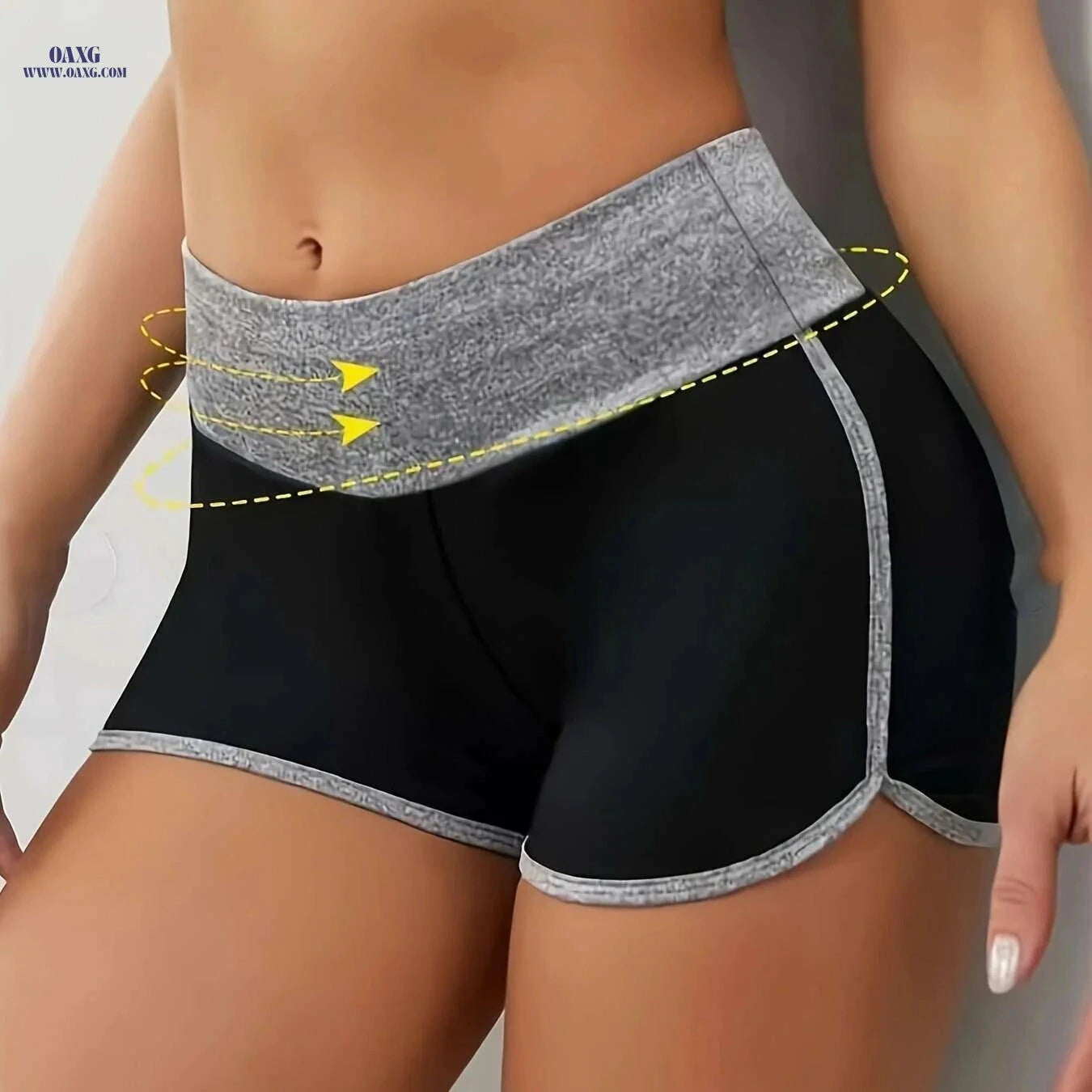 Women’s High-Waist Butt-Lifting Shorts - Breathable Mesh, Slim Fit   OAXG 