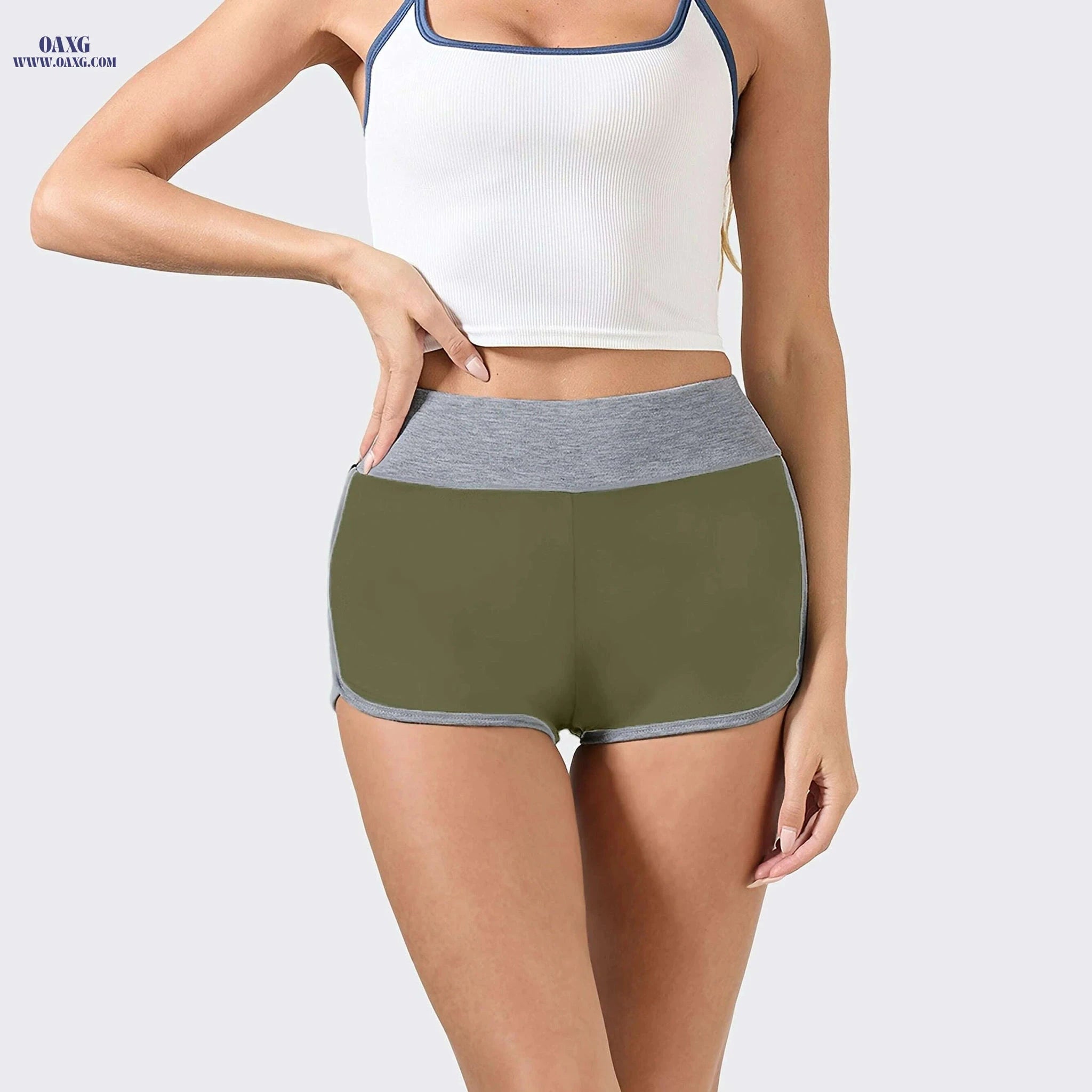 Women’s High-Waist Butt-Lifting Shorts - Breathable Mesh, Slim Fit   OAXG 