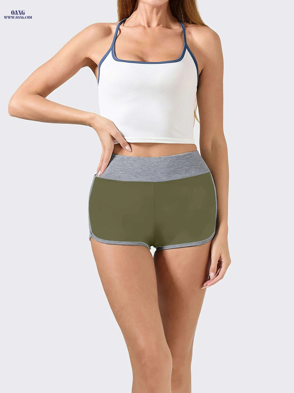 Women’s High-Waist Butt-Lifting Shorts - Breathable Mesh, Slim Fit   OAXG 