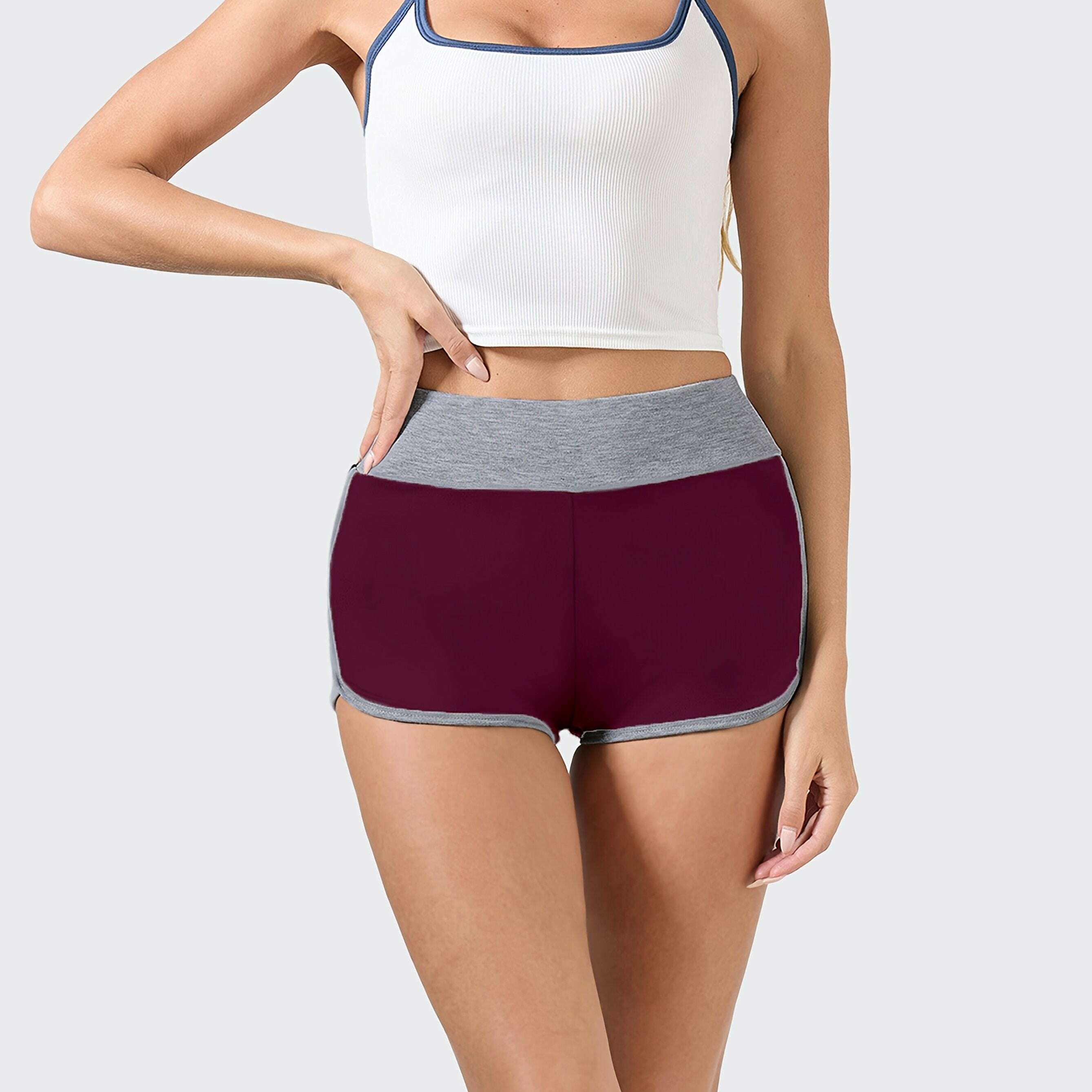 Women's High-Waist Butt-Lifting Shorts - Breathable Mesh, Slim Fit   OAXG 