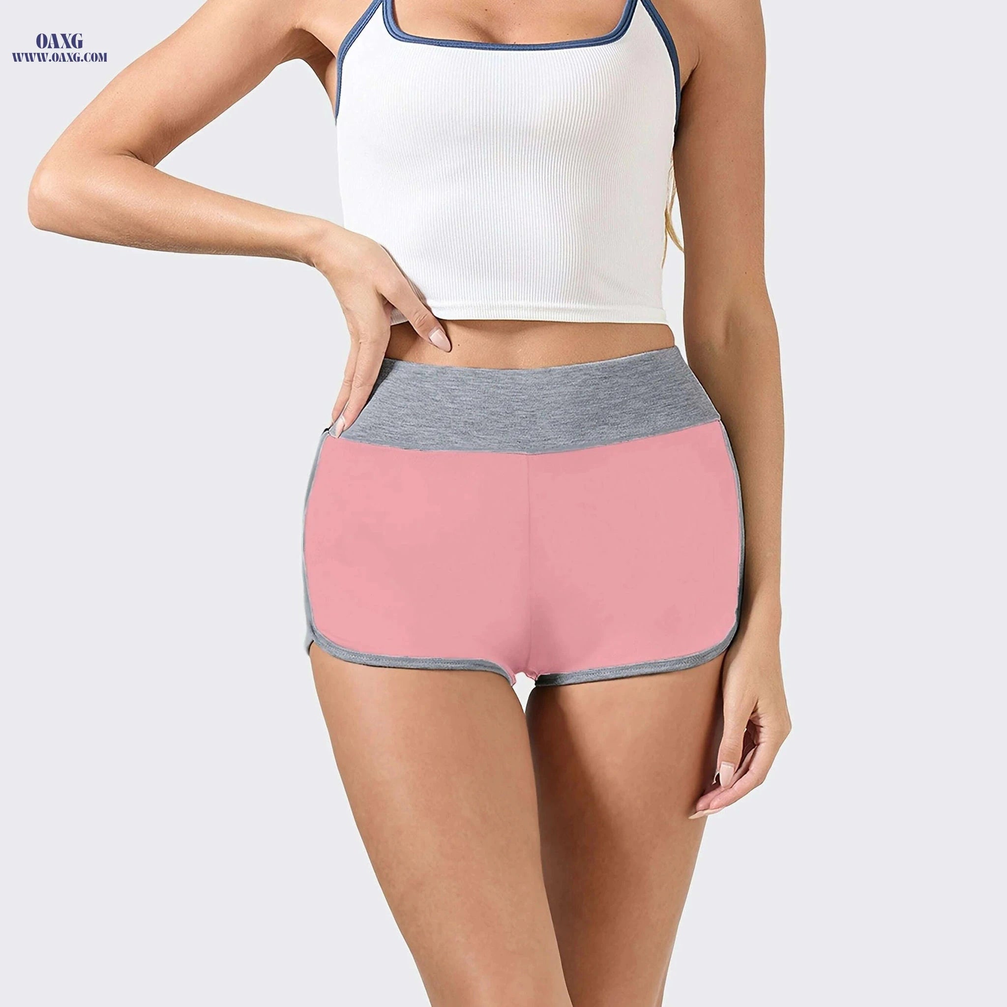 Women's High-Waist Butt-Lifting Shorts - Breathable Mesh, Slim Fit   OAXG 