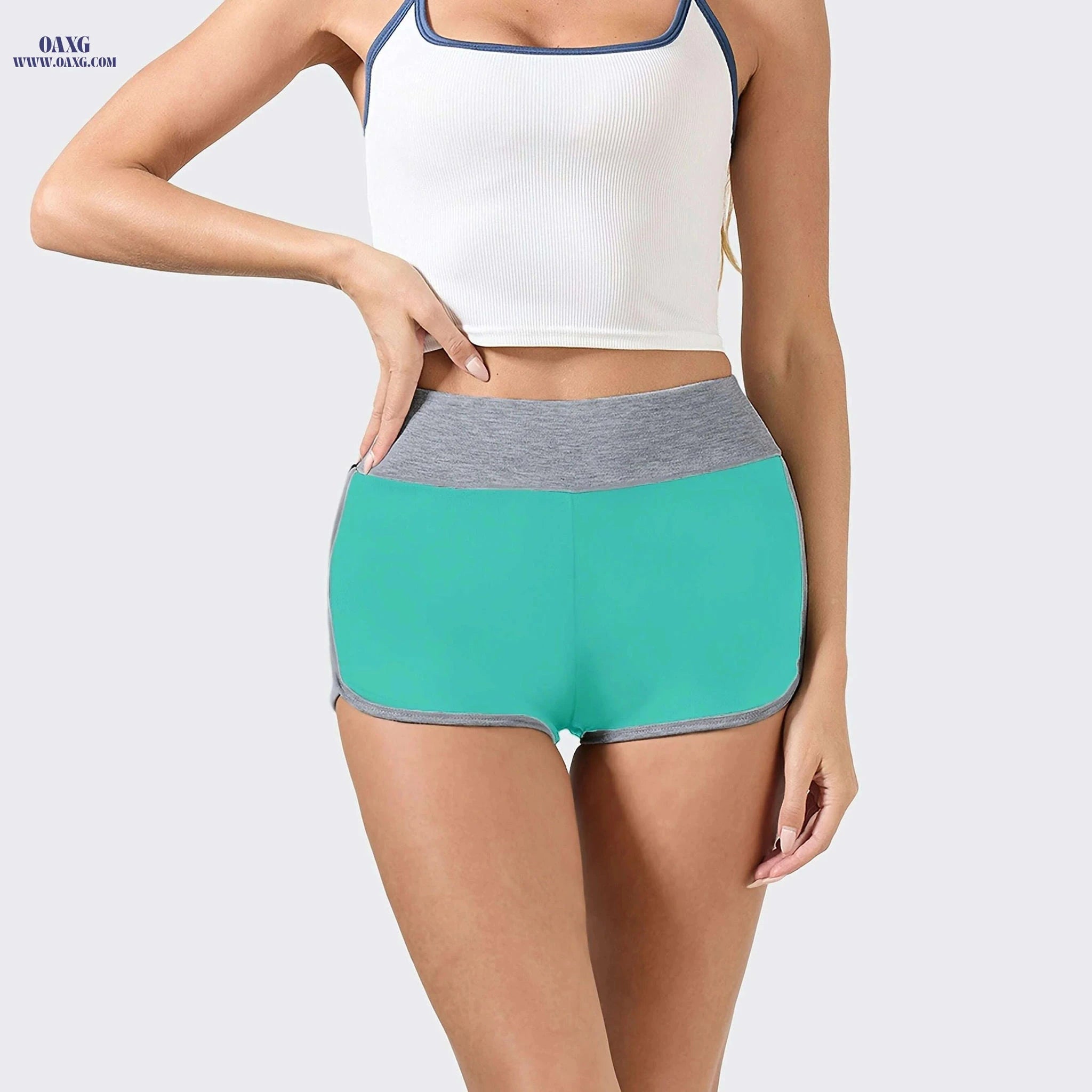 Women’s High-Waist Butt-Lifting Shorts - Breathable Mesh, Slim Fit   OAXG 