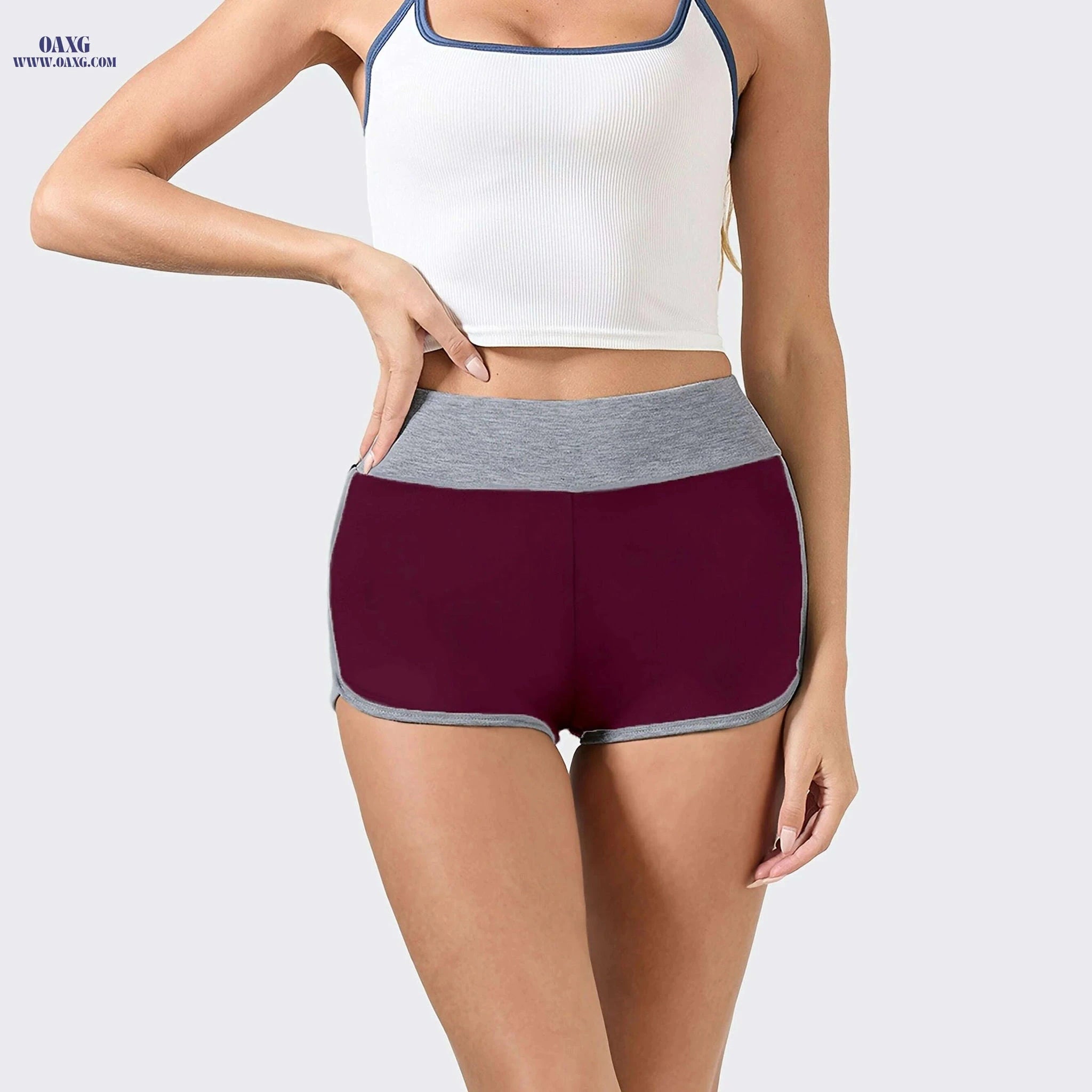 Women’s High-Waist Butt-Lifting Shorts - Breathable Mesh, Slim Fit   OAXG 