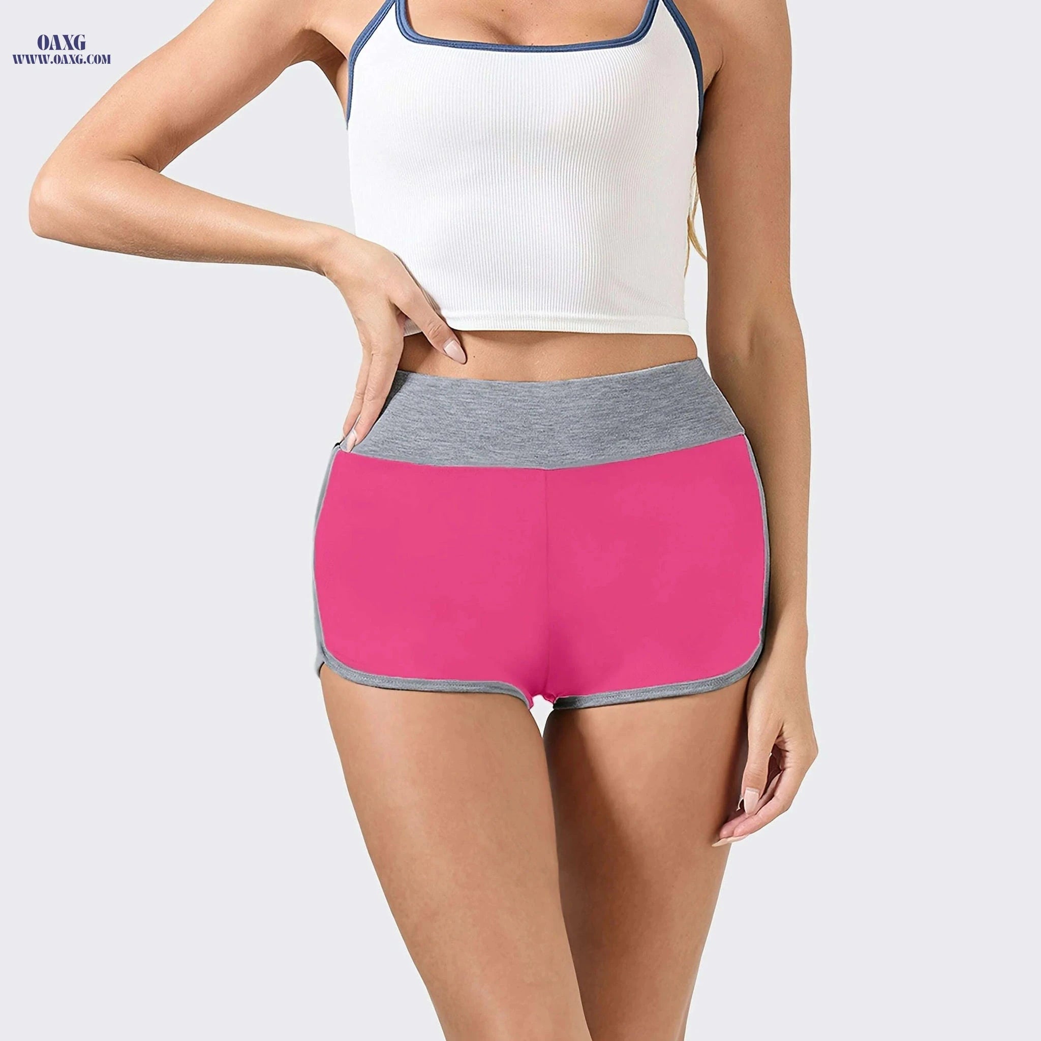 Women's High-Waist Butt-Lifting Shorts - Breathable Mesh, Slim Fit   OAXG 