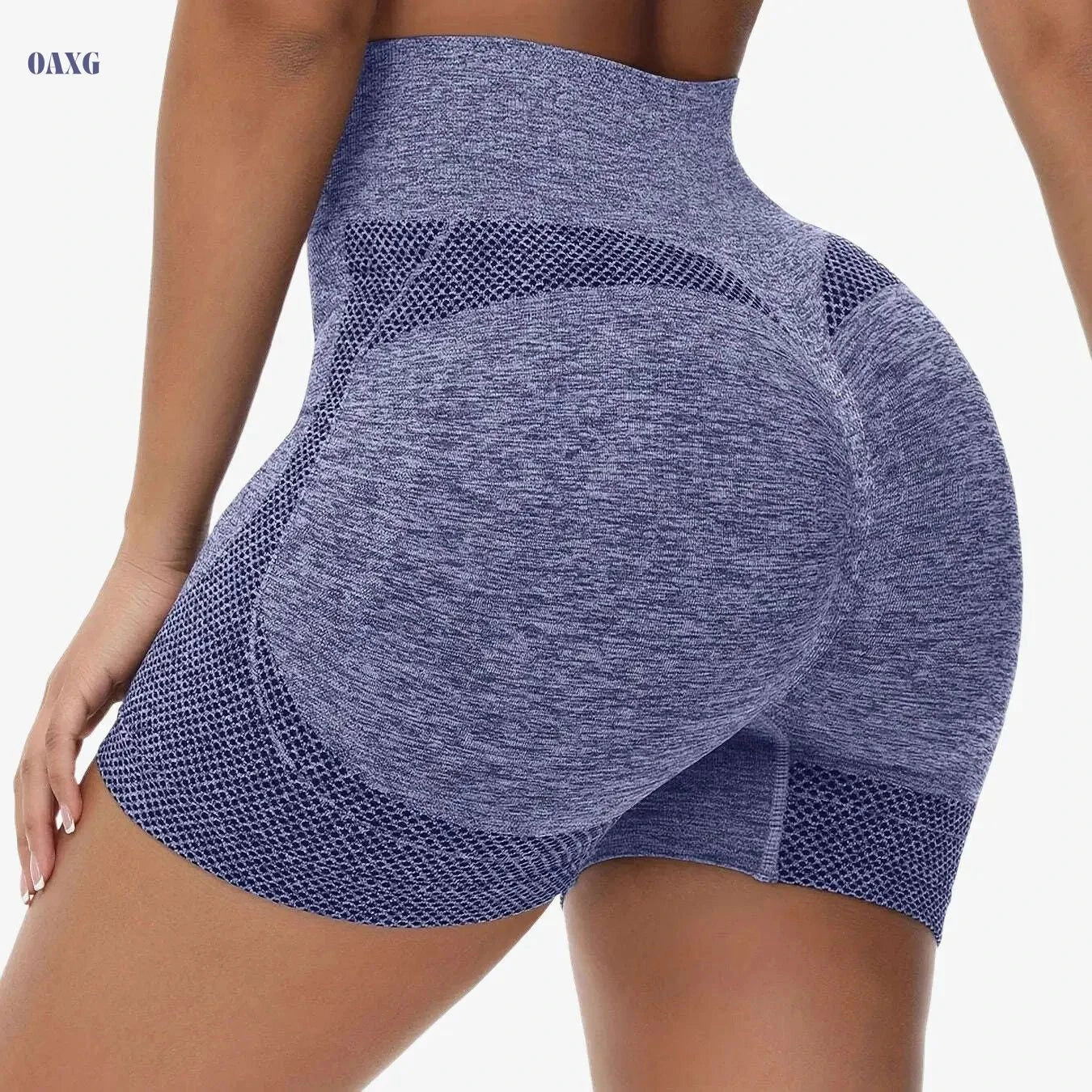 Women's High Waist Yoga Shorts - Stretchy Butt Lifting Activewear   OAXG Black / S
