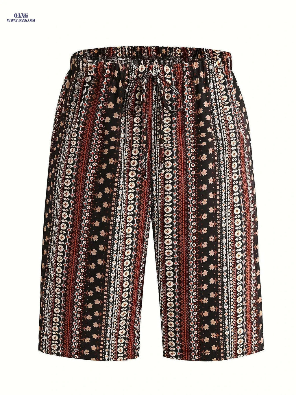 Women's High-Waisted Bohemian Floral Beach Shorts - Casual Summer Style   OAXG 