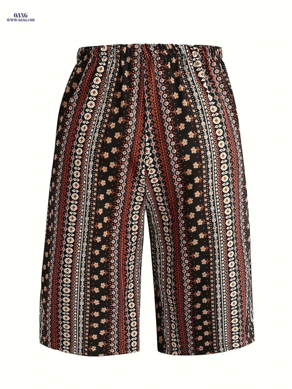 Women's High-Waisted Bohemian Floral Beach Shorts - Casual Summer Style   OAXG 
