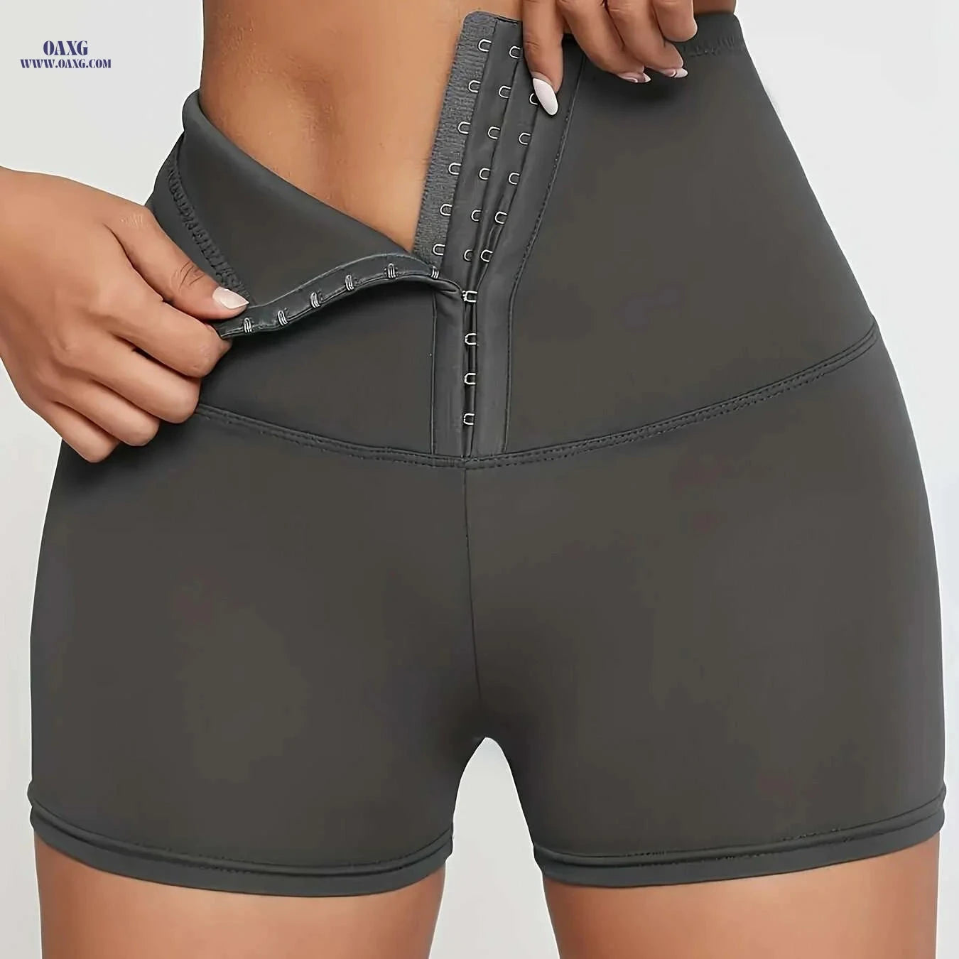 Women's High-Waisted Elastic Shorts - Tummy Control, All-Season Wear   OAXG 