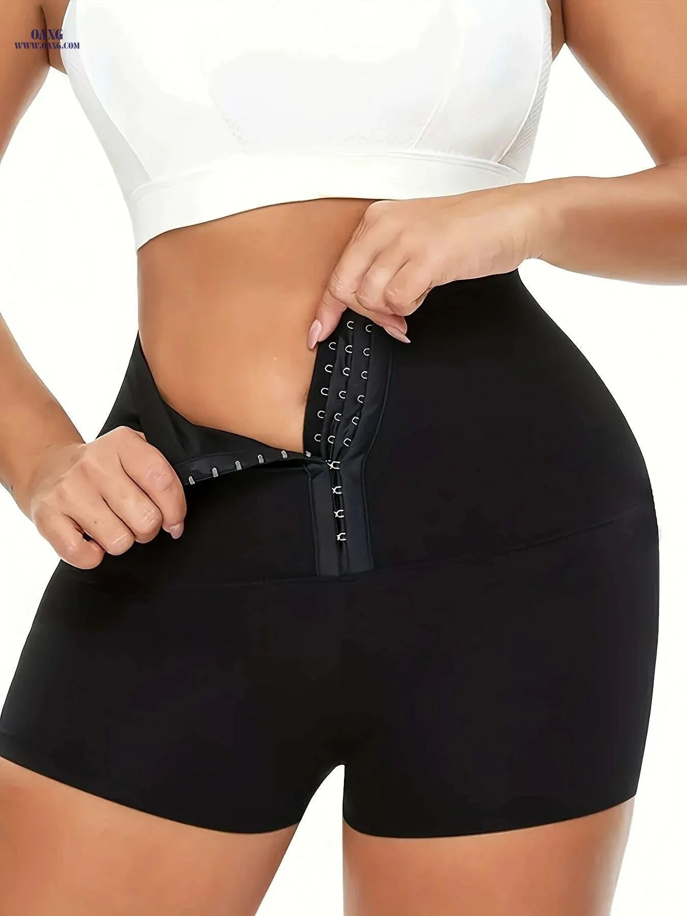 Women's High-Waisted Elastic Shorts - Tummy Control, All-Season Wear   OAXG 