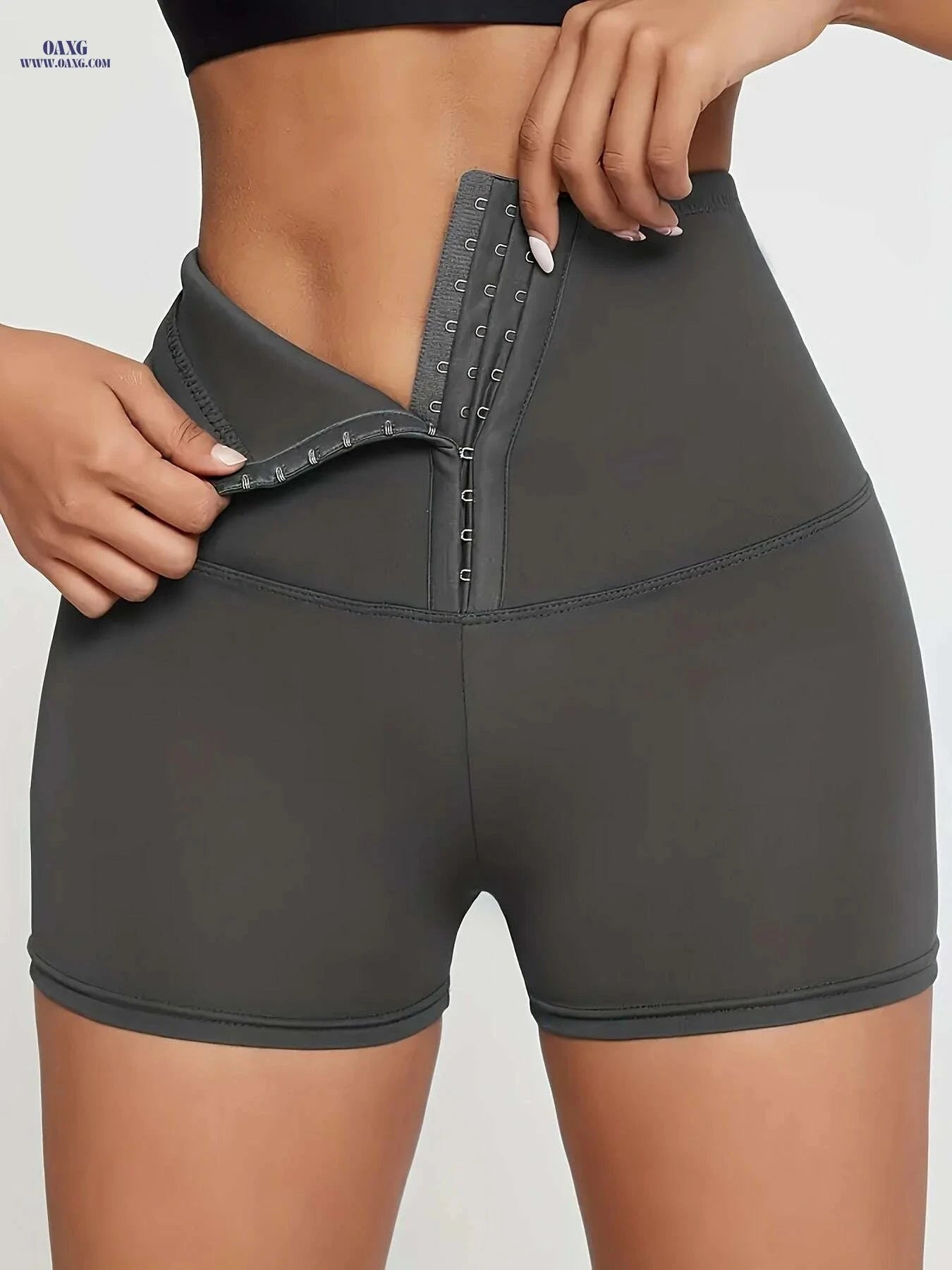 Women's High-Waisted Elastic Shorts - Tummy Control, All-Season Wear   OAXG 