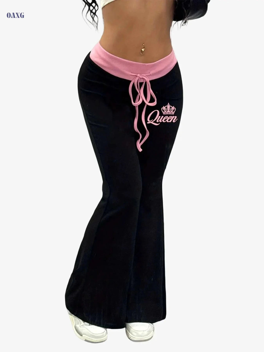 Women's High-Waisted Flare Pants - Stretchy Non-See-Through Trousers   OAXG 