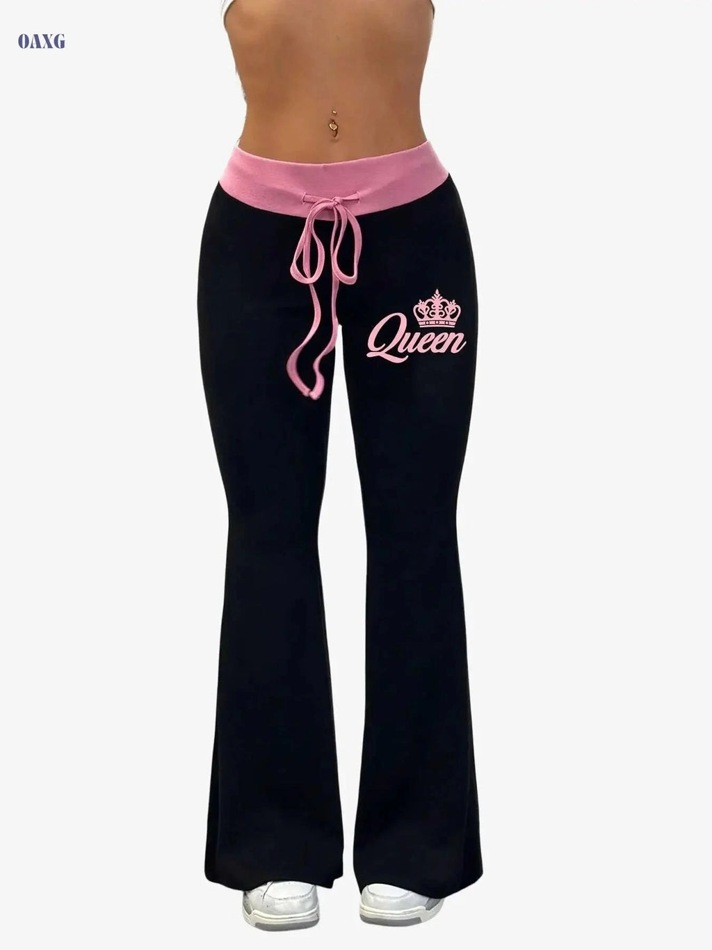 Women's High-Waisted Flare Pants - Stretchy Non-See-Through Trousers   OAXG 