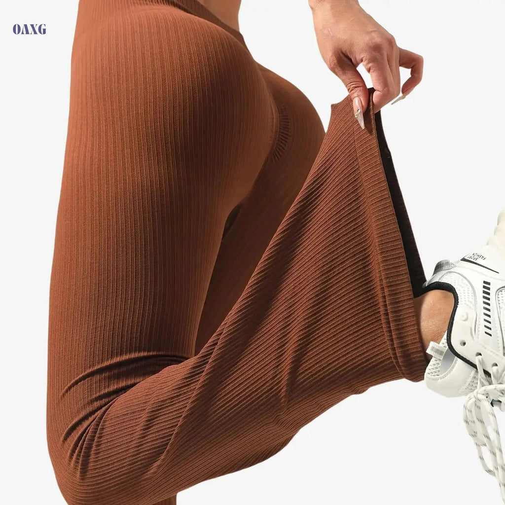 Women's High-Waisted Flared Pants - Comfortable Stretch Yoga & Sports   OAXG 