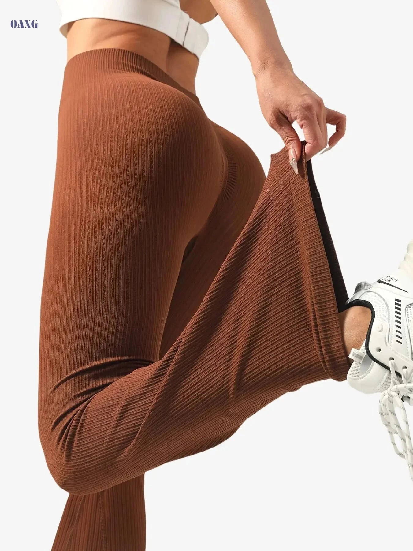 Women's High-Waisted Flared Pants - Comfortable Stretch Yoga & Sports   OAXG 