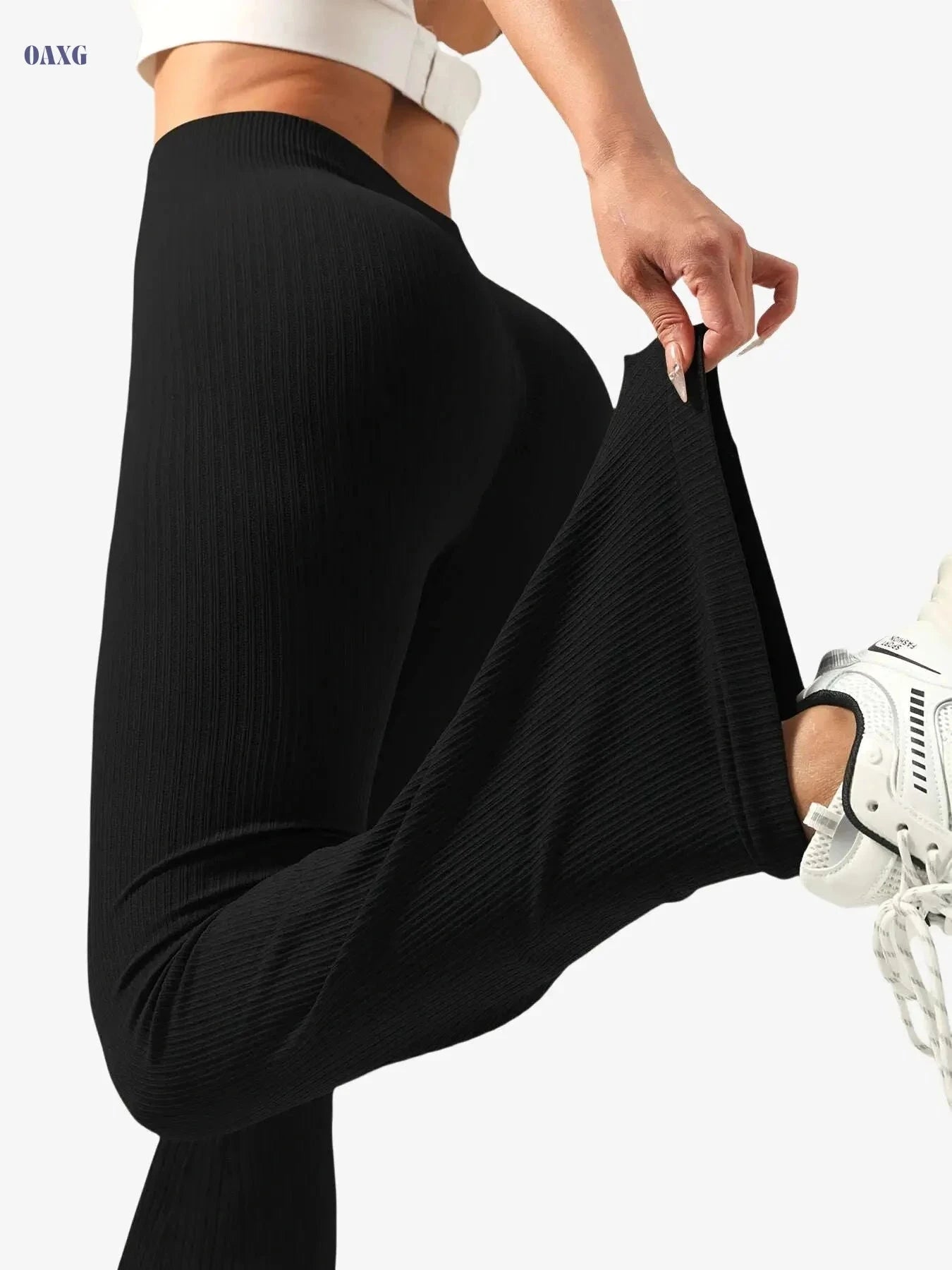 Women's High-Waisted Flared Pants - Comfortable Stretch Yoga & Sports   OAXG 
