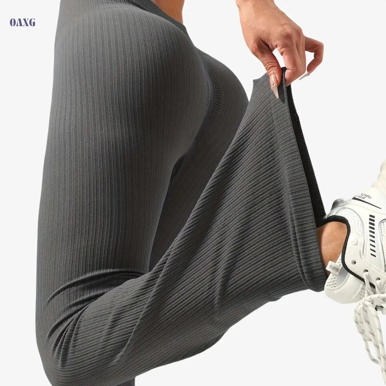 Women's High-Waisted Flared Pants - Comfortable Stretch Yoga & Sports   OAXG Pine cone brown / XS