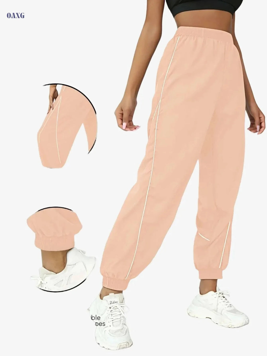 Women’s High-Waisted Jogger Pants - Soft Stretch, All-Season Comfort   OAXG 
