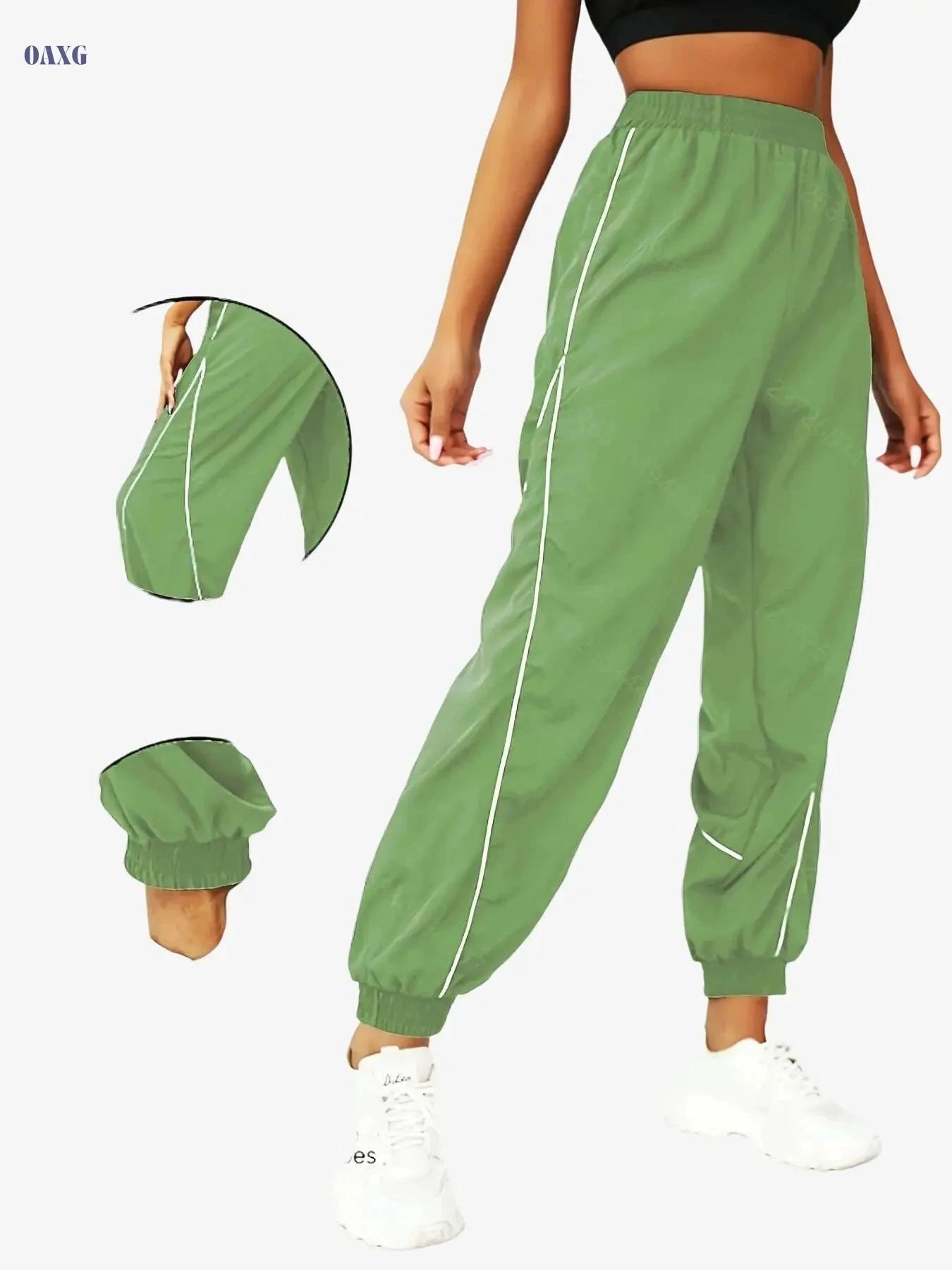 Women’s High-Waisted Jogger Pants - Soft Stretch, All-Season Comfort   OAXG 