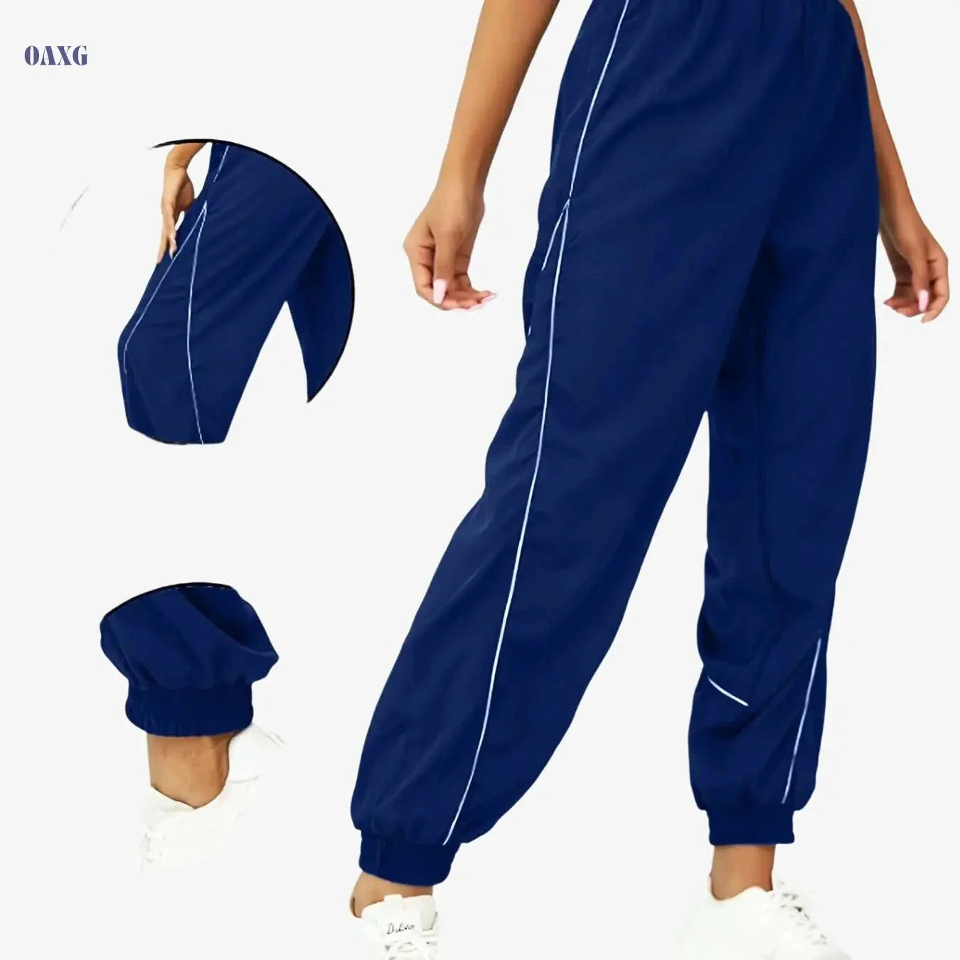 Women's High-Waisted Jogger Pants - Soft Stretchy Gym & Casual Wear   OAXG Black / S