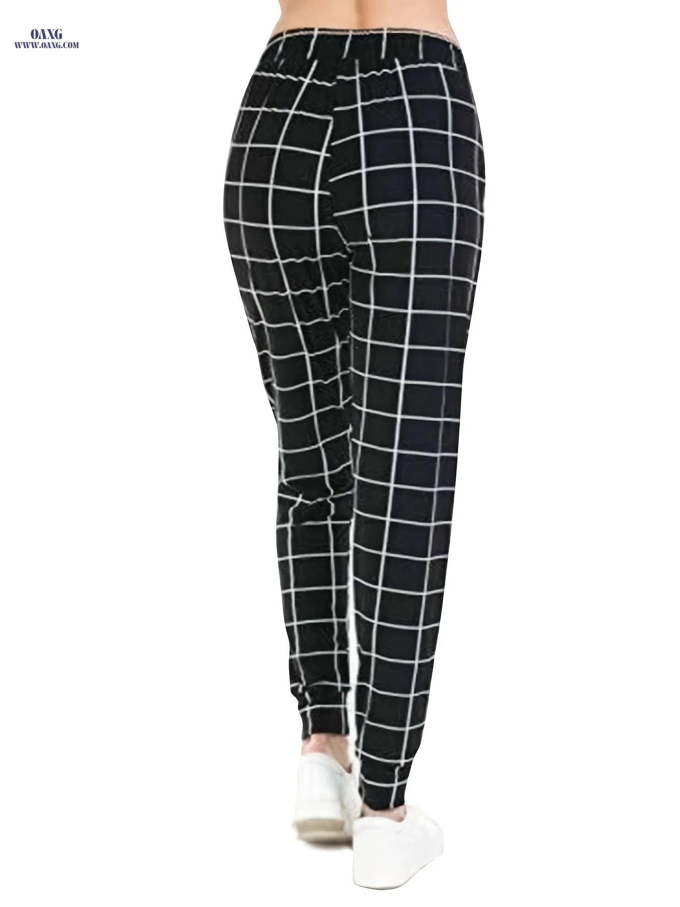 Women's High-Waisted Printed Jogger Pants - Casual All-Season Style   OAXG 【Multicolor】 / S
