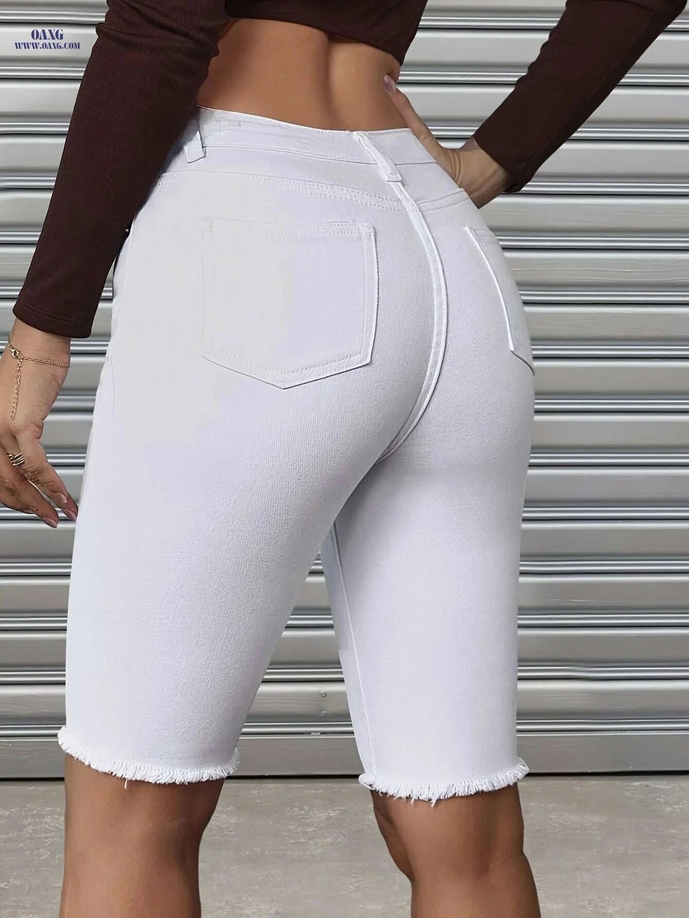 Women's High-Waisted Skinny Jeans - Stretchy Denim, Casual & Formal Fit   OAXG 