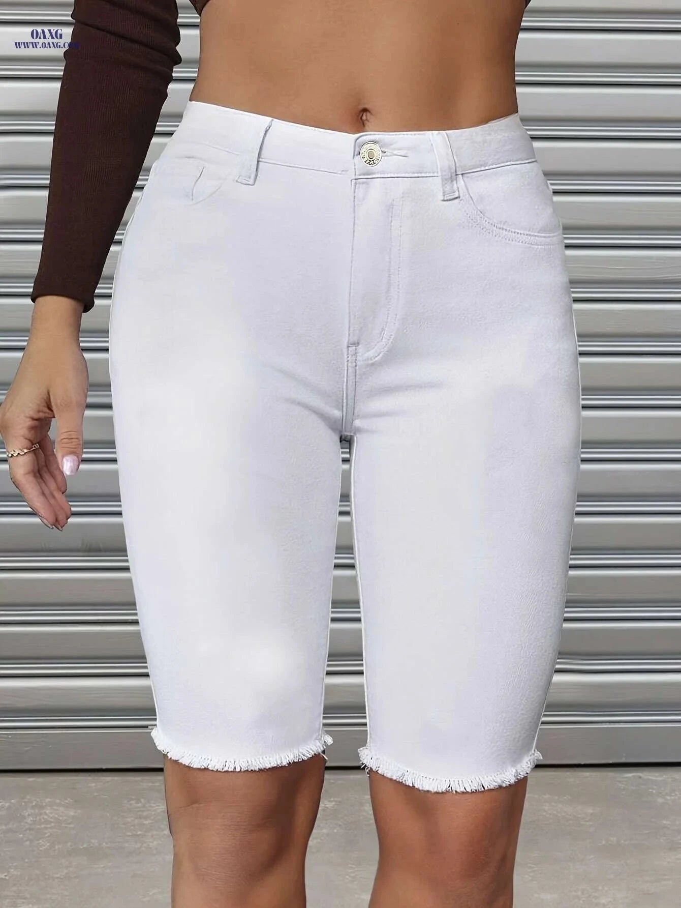 Women's High-Waisted Skinny Jeans - Stretchy Denim, Casual & Formal Fit   OAXG 