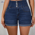 Women's High-Waisted Stretch Denim Shorts - Sexy & Comfortable Fit   OAXG 