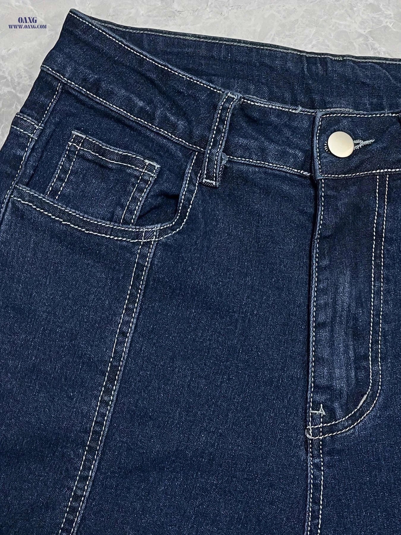 Women's High-Waisted Wide-Leg Denim Pants - 26 Stylish Casual Options   OAXG 