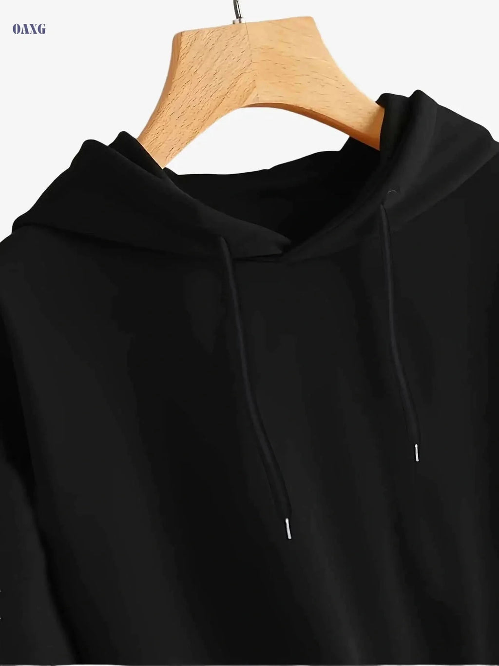 Women's Hooded Sweatshirt with Butterfly Print - Cozy Casual Pullover   OAXG Black / S
