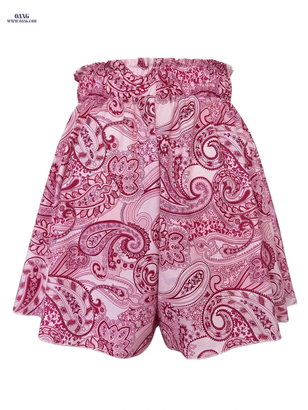 Women's Lightweight High-Waisted Floral Print Shorts - Black & White   OAXG 