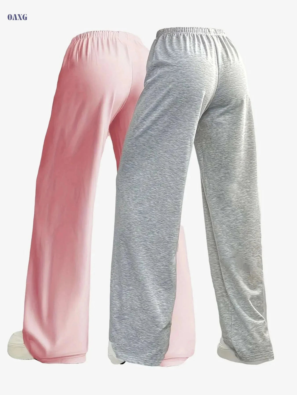 Women's Lightweight Jogger Pants - Drawstring Waist, Wide-Leg Design   OAXG 