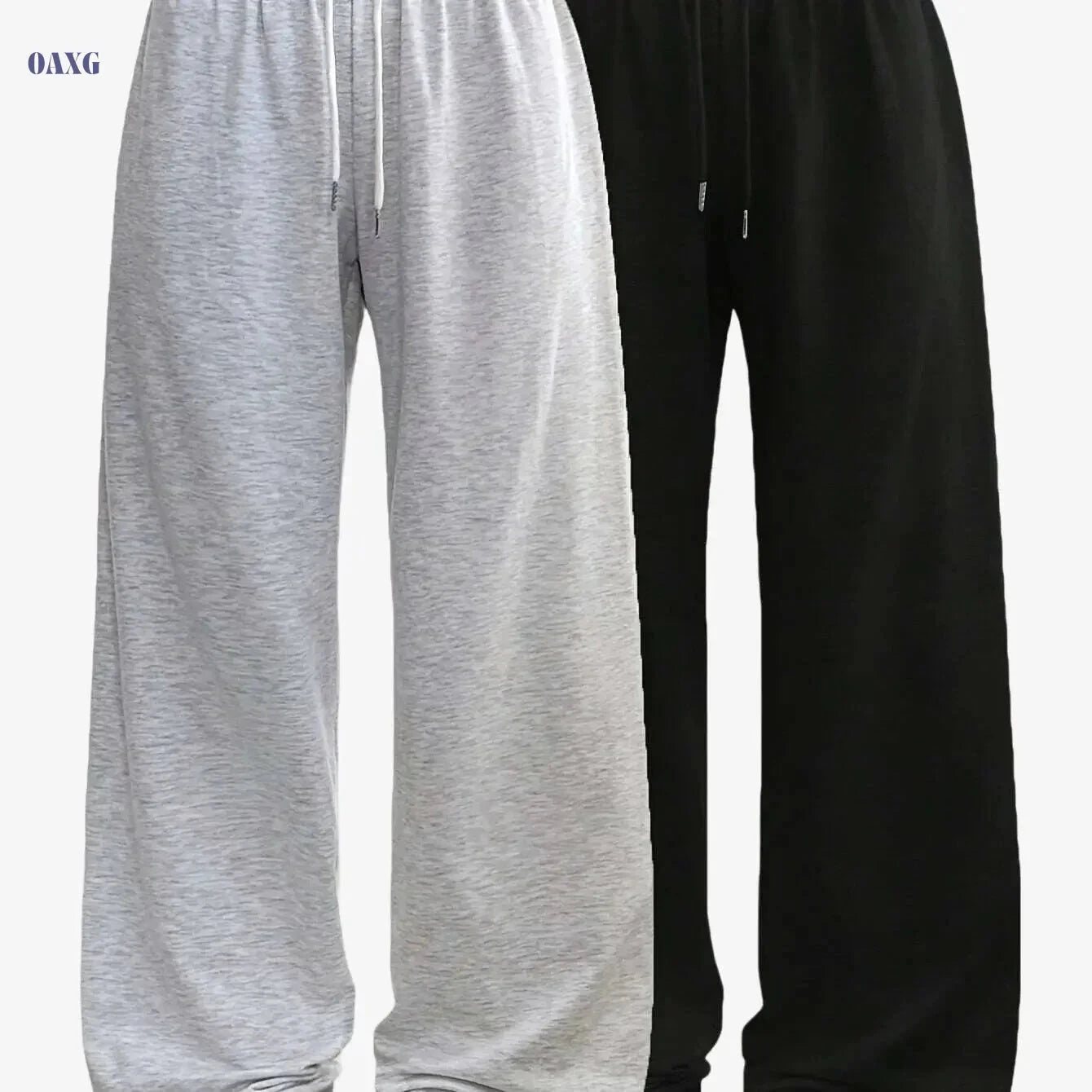 Women's Lightweight Jogger Pants - Drawstring Waist, Wide-Leg Design   OAXG 
