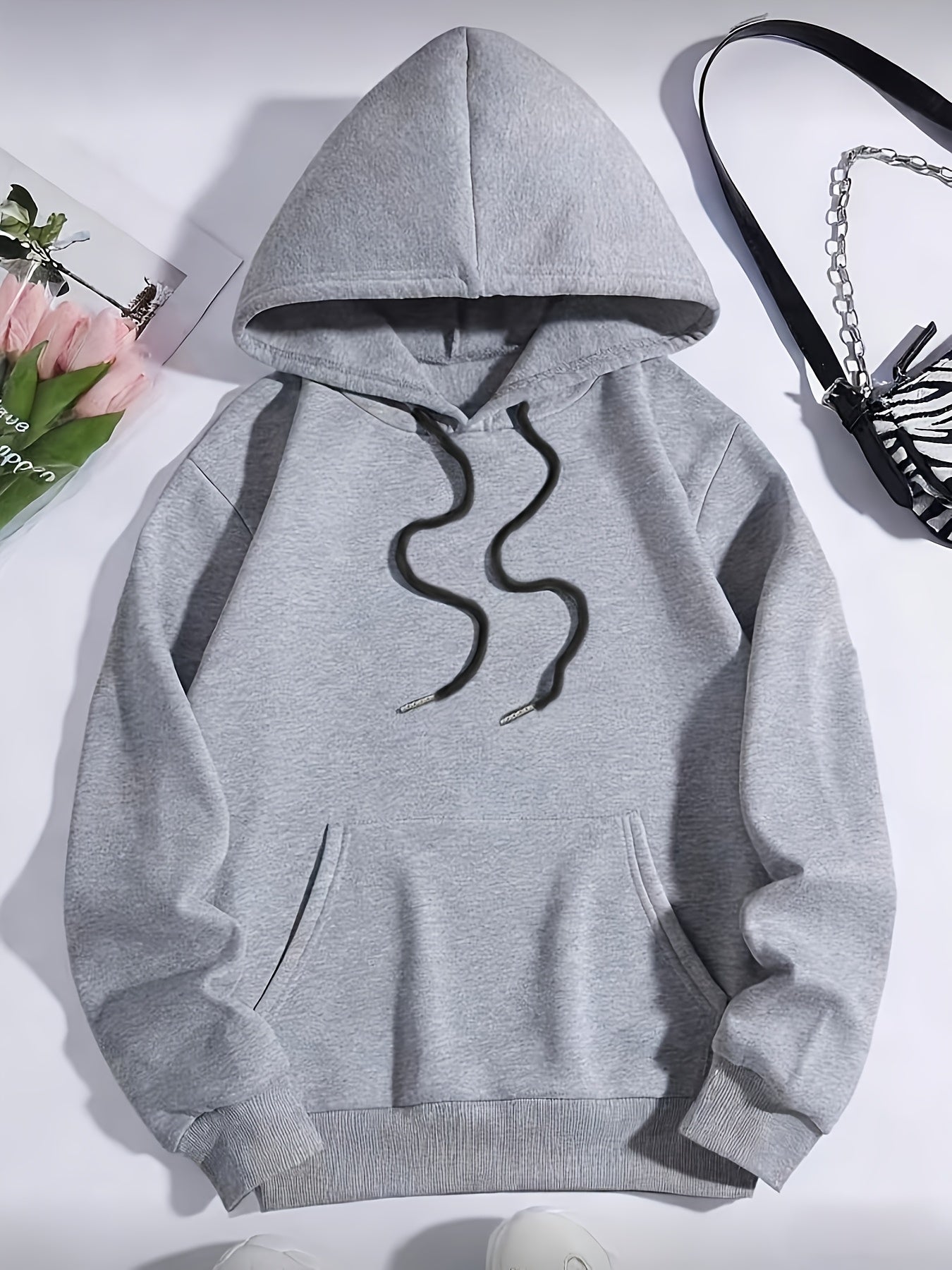 Women'S Lightweight Solid Color Fashion Hoodie for Summer, Designed in a Basic Style with Pockets, Available in Three Colors, Suitable for Jogging, Outdoor Hiking, Gym Workouts, And Travel   OAXG Navy Color / XS