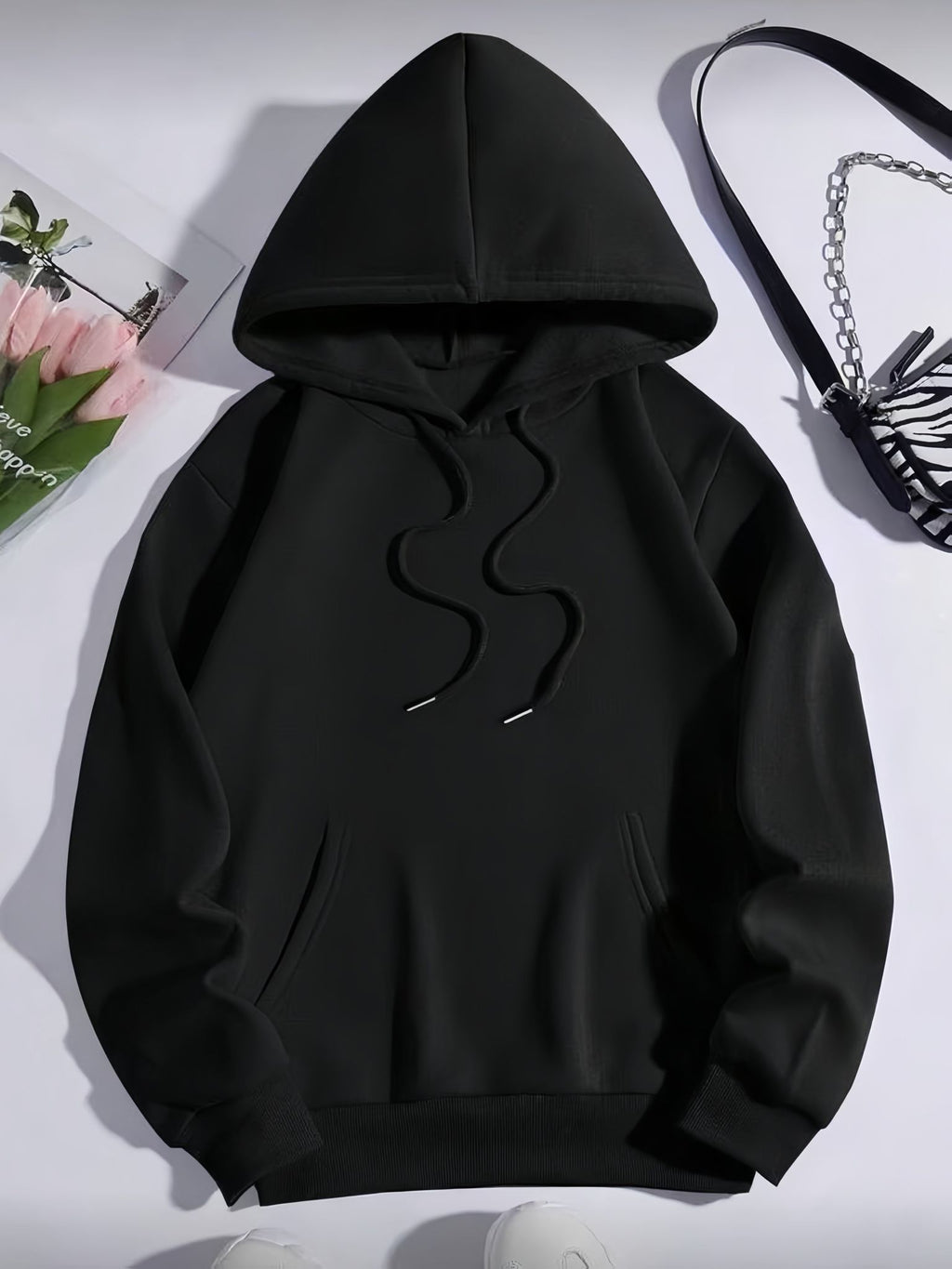 Women'S Lightweight Solid Color Fashion Hoodie for Summer, Designed in a Basic Style with Pockets, Available in Three Colors, Suitable for Jogging, Outdoor Hiking, Gym Workouts, And Travel   OAXG Navy Color / XS