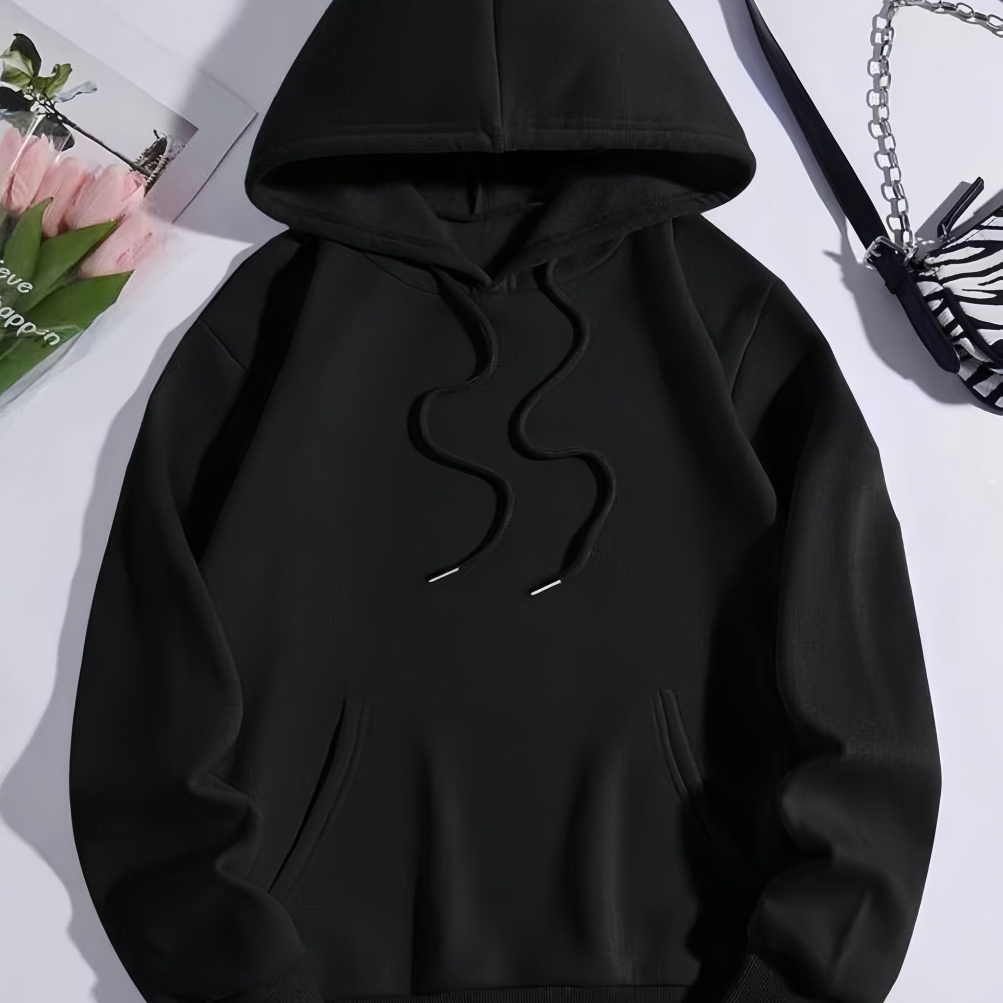 Women'S Lightweight Solid Color Fashion Hoodie for Summer, Designed in a Basic Style with Pockets, Available in Three Colors, Suitable for Jogging, Outdoor Hiking, Gym Workouts, And Travel   OAXG Navy Color / XS