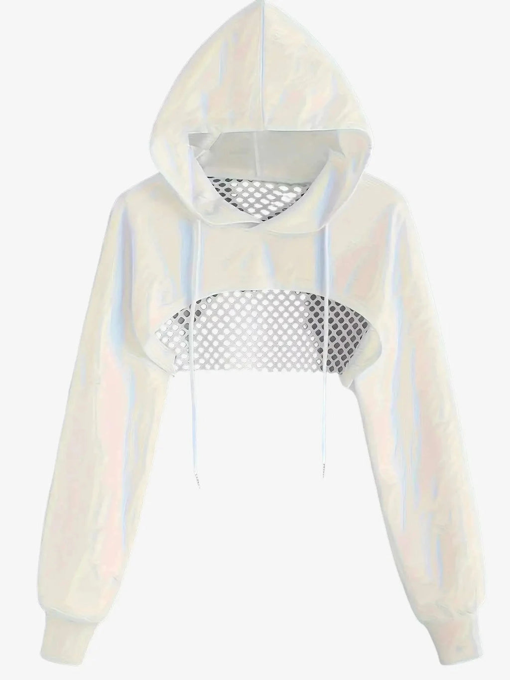 Women's Long Sleeve Hooded Sweatshirt - Casual & Comfy Style   OAXG White / XS