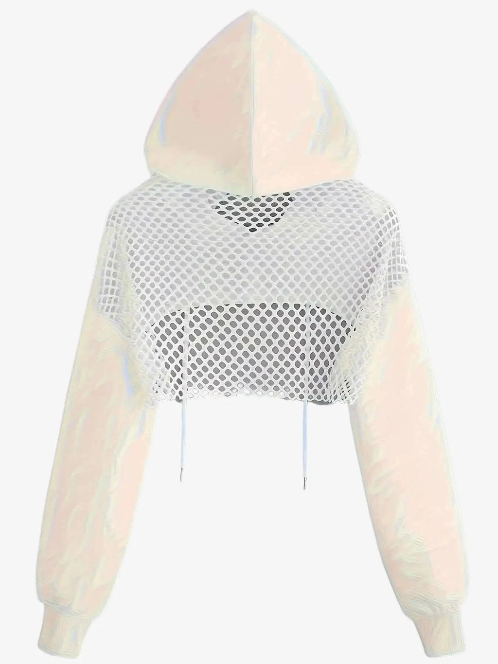 Women's Long Sleeve Hooded Sweatshirt - Casual & Comfy Style   OAXG White / XS