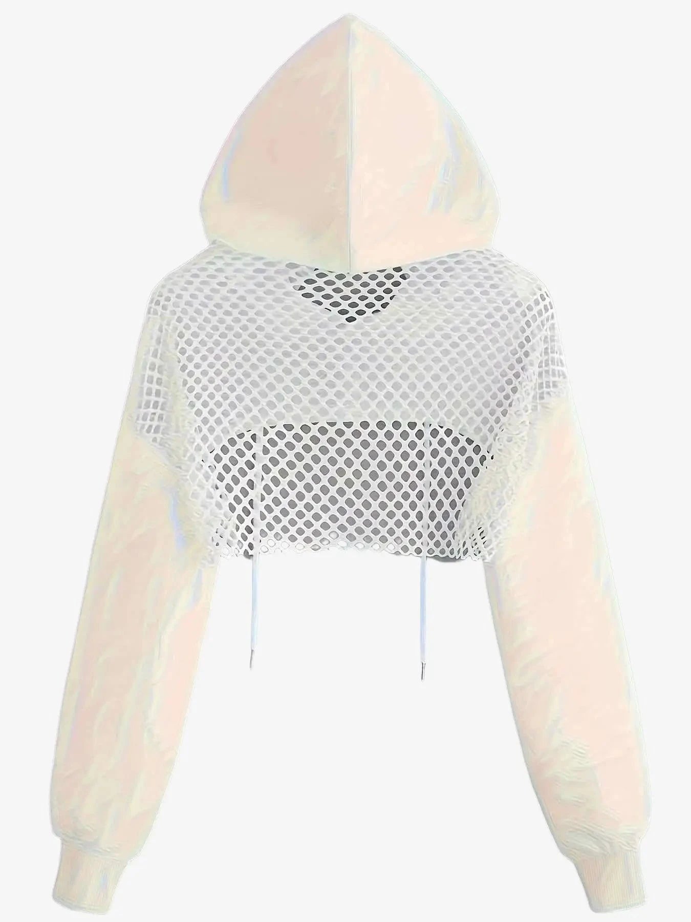 Women's Long Sleeve Hooded Sweatshirt - Casual & Comfy Style   OAXG White / XS