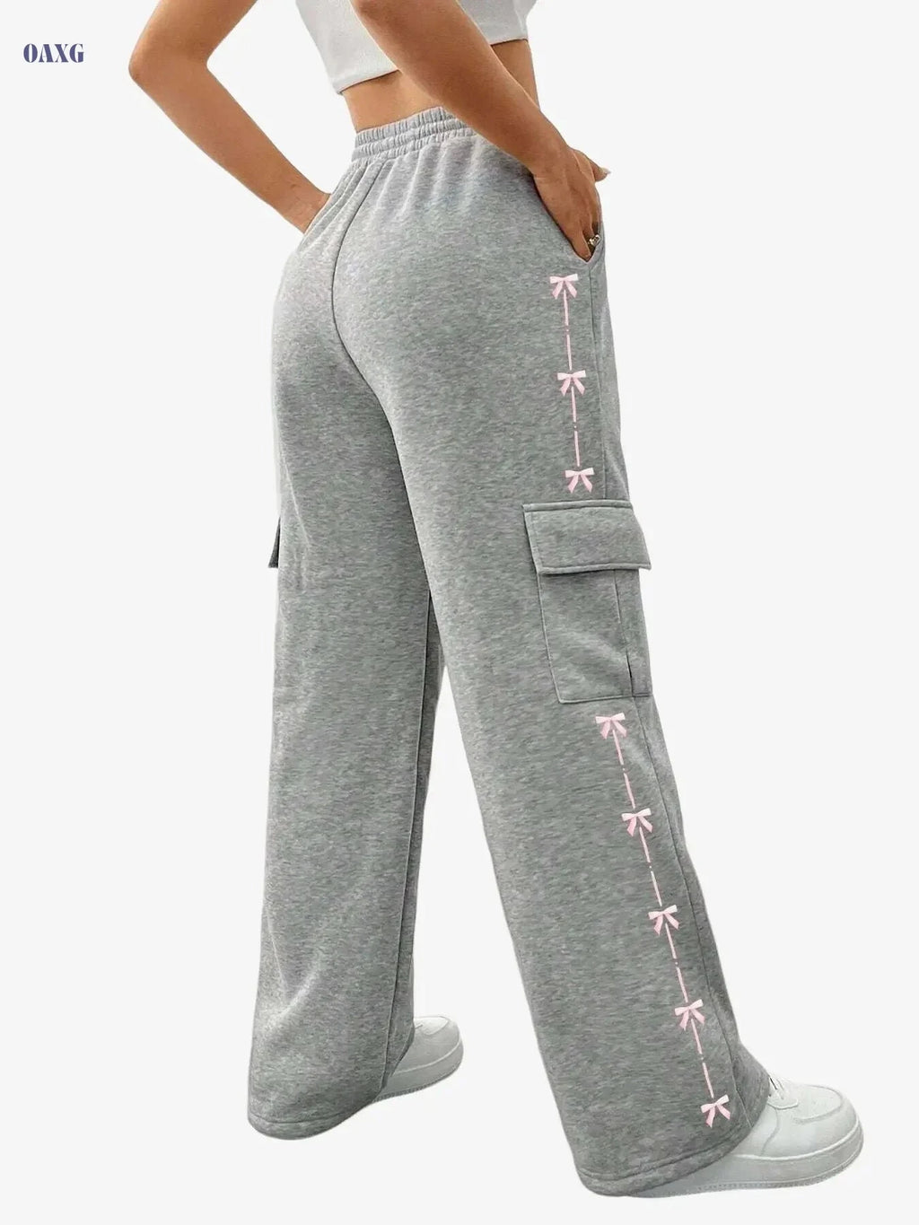 Women's Loose-Fit Straight-Leg Athletic Pants - All-Season Casual Wear   OAXG Black / S