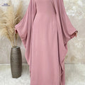 Women's Middle Eastern Abaya with Batwing Sleeves & Adjustable Belt   OAXG 