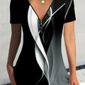 Women's New Zipper Short Sleeve T-Shirt   OAXG Black / S