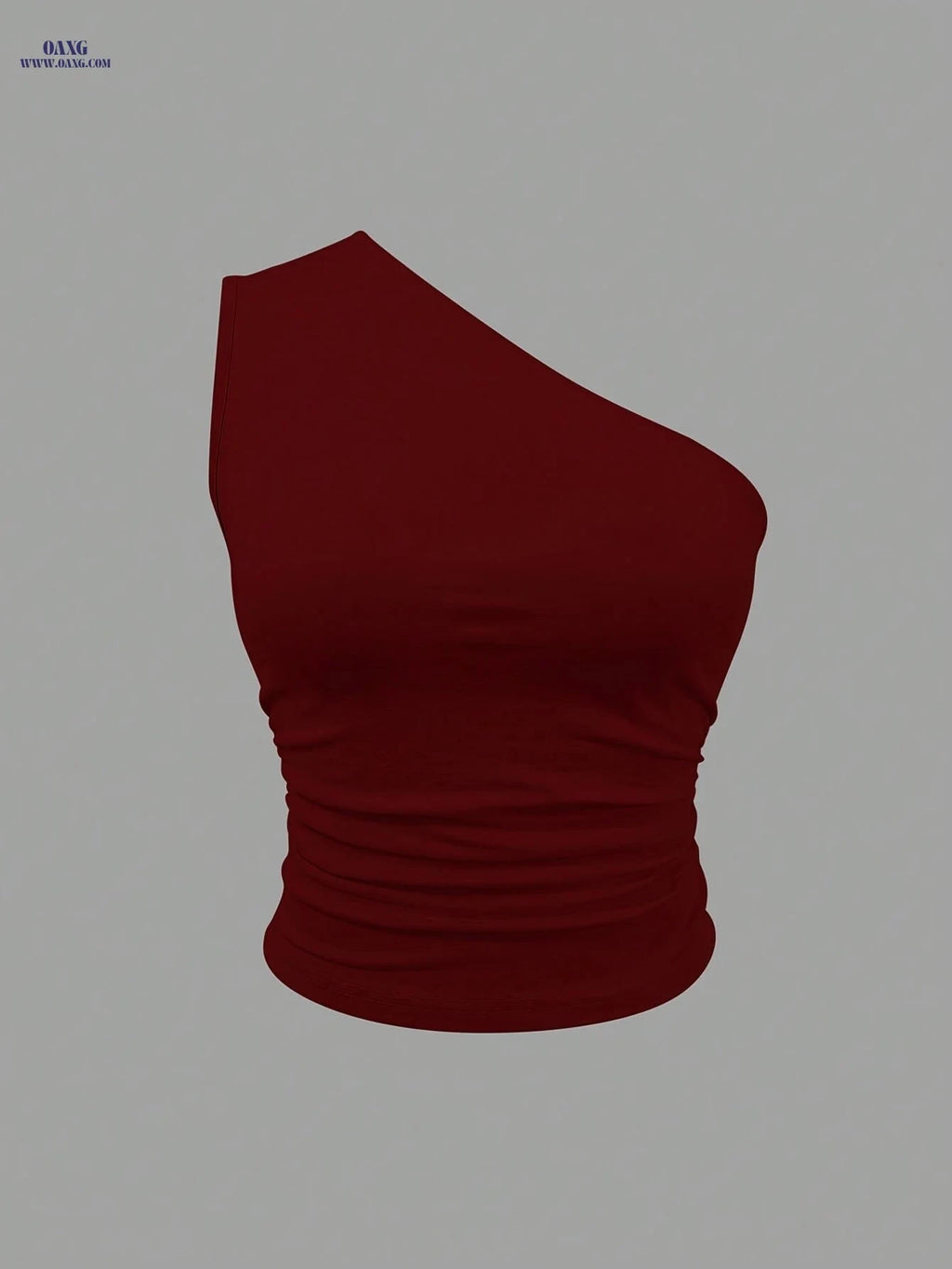 Women's One Shoulder Solid Color Tank Top - Casual Summer Style   OAXG 